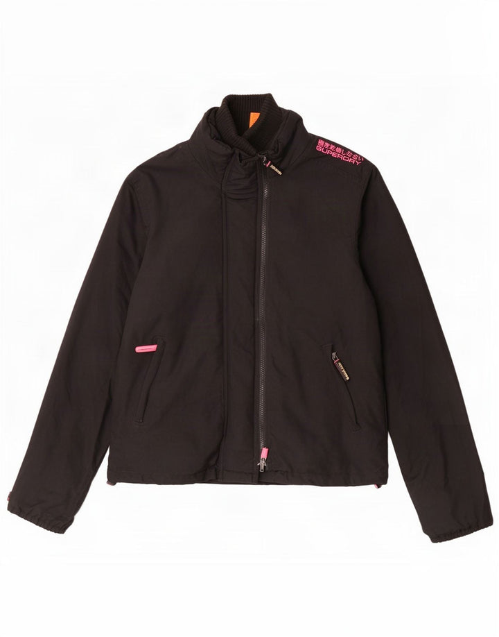 Женская дождевик The Windcheater Superdry UK 18 XL, черный нейлон