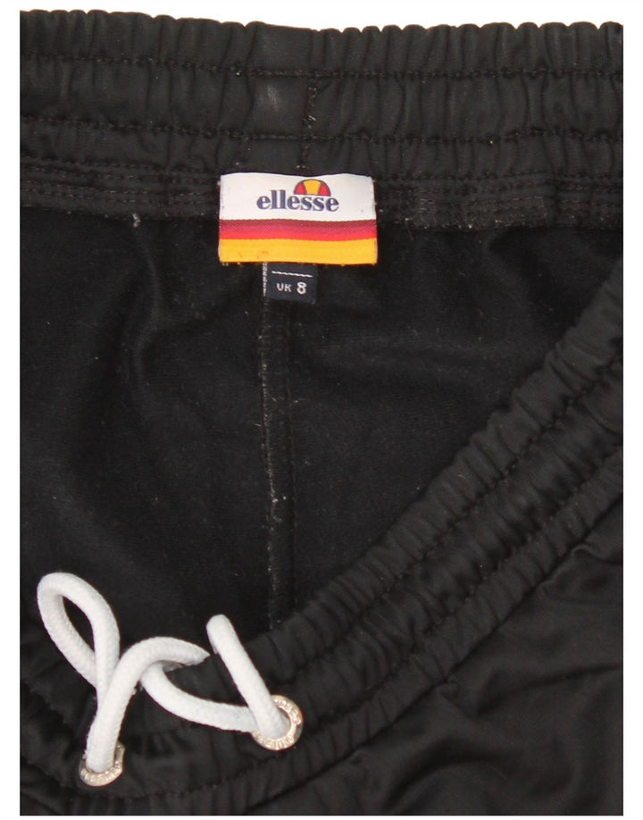 Женские спортивные шорты Ellesse с графическим рисунком UK 8, маленькие черные из полиэстера