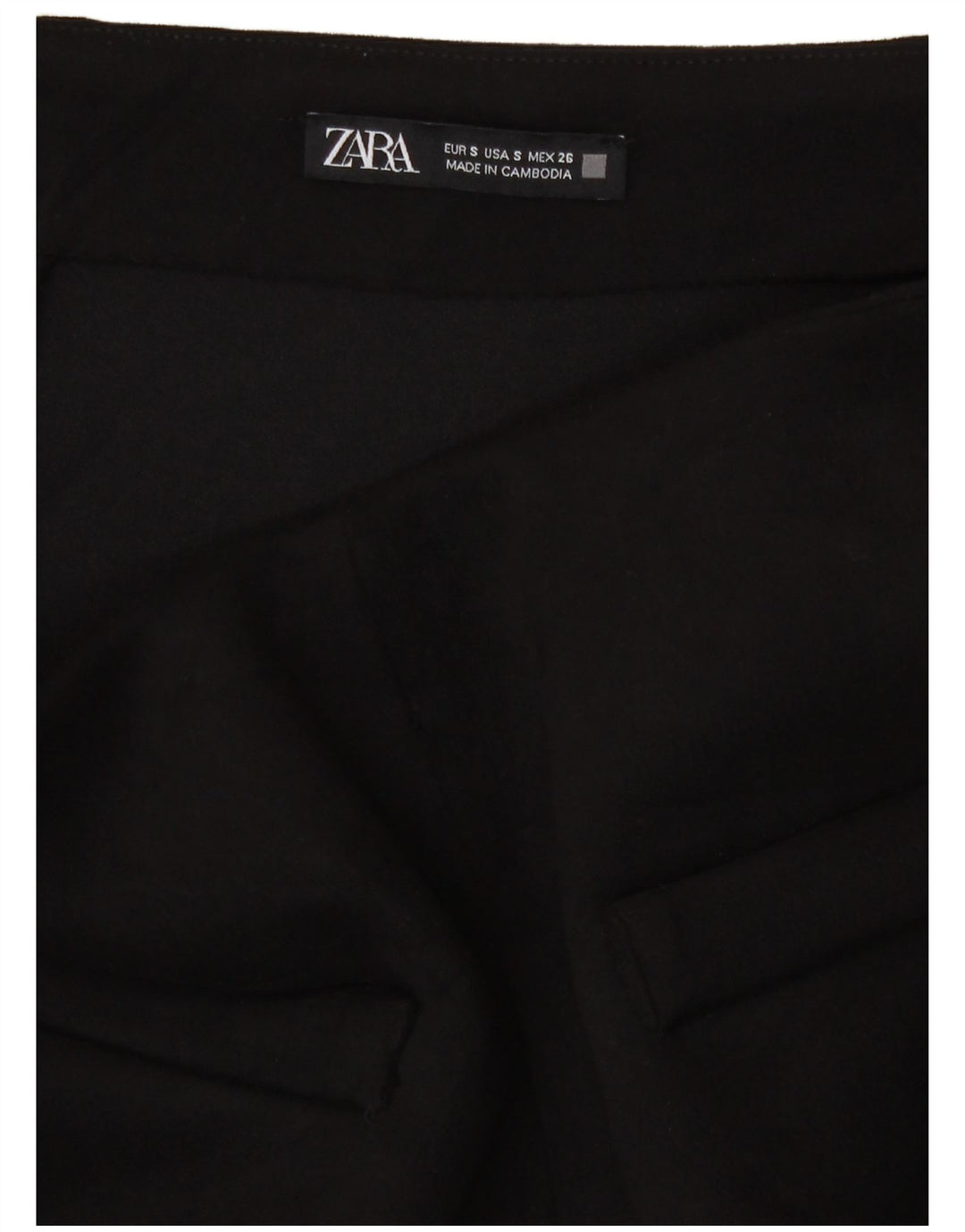 Женская мини-юбка Zara, маленькая W28, черная