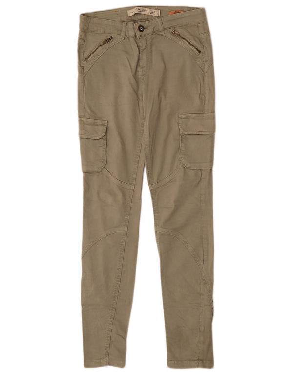 Женские узкие брюки карго Zara EU 34 2XS W24 L28 Хаки, хлопок