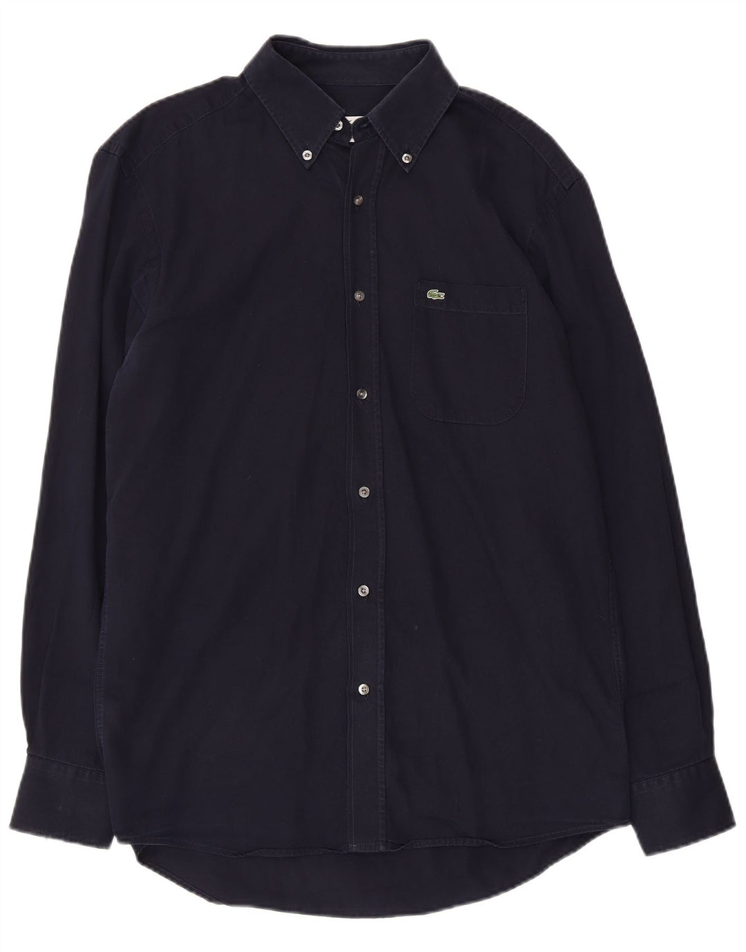 LACOSTE Мужская рубашка стандартного кроя, размер 40, средний темно-синий, хлопок