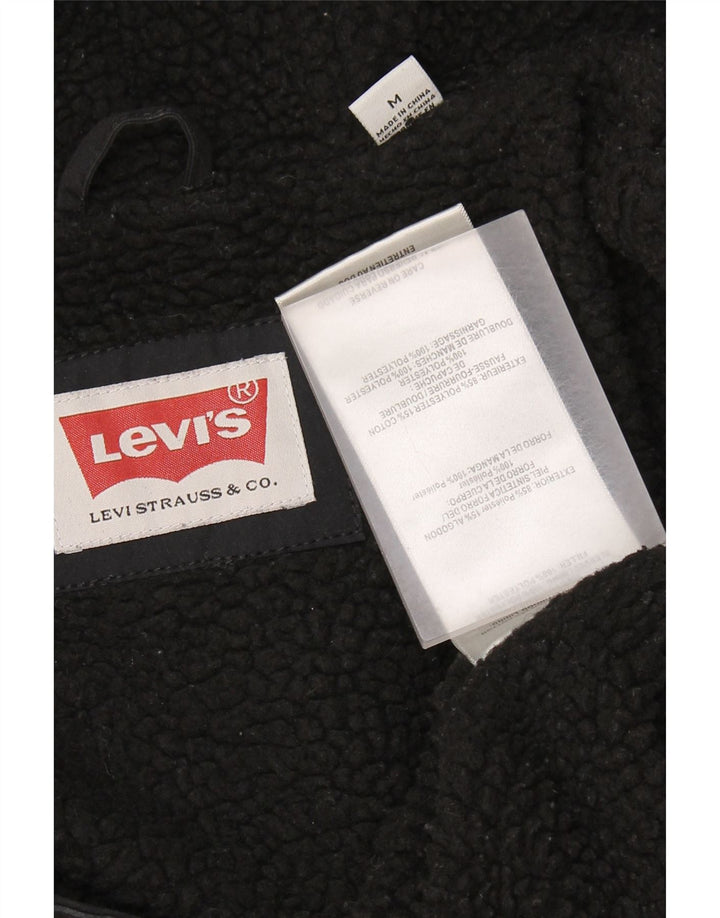 Мужская ветровка Levi's с капюшоном UK 38, средний черный полиэстер
