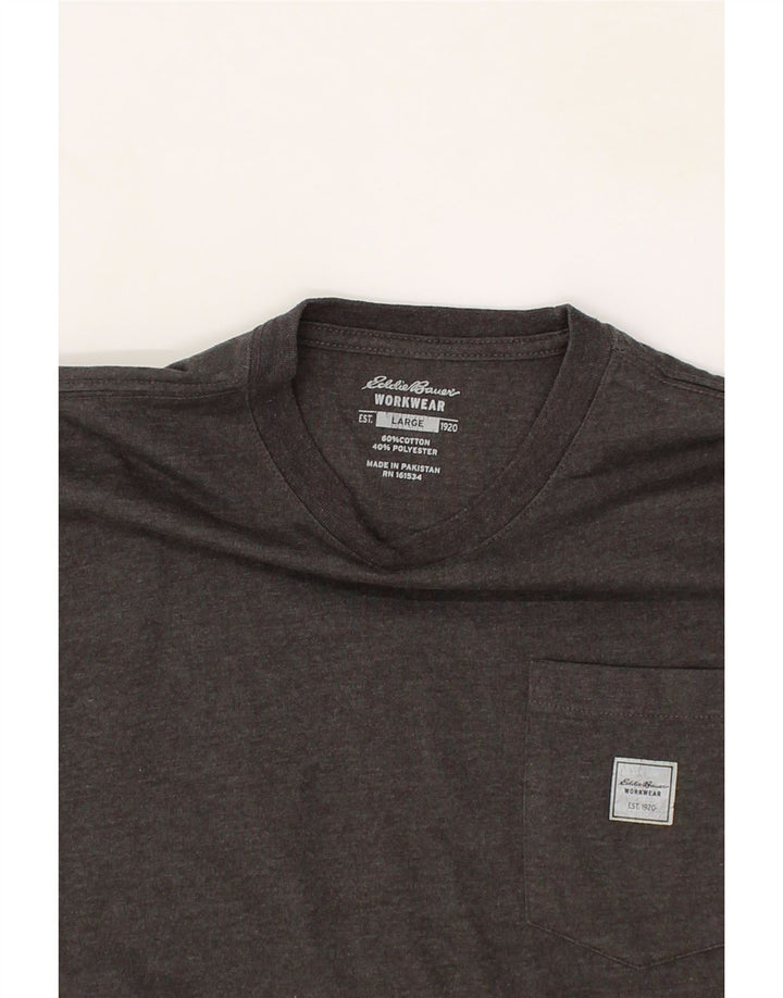 EDDIE BAUER Mens T-Shirt Top Large Grey Cotton Vintage Eddie Bauer and Second-Hand Eddie Bauer from Messina Hembry 