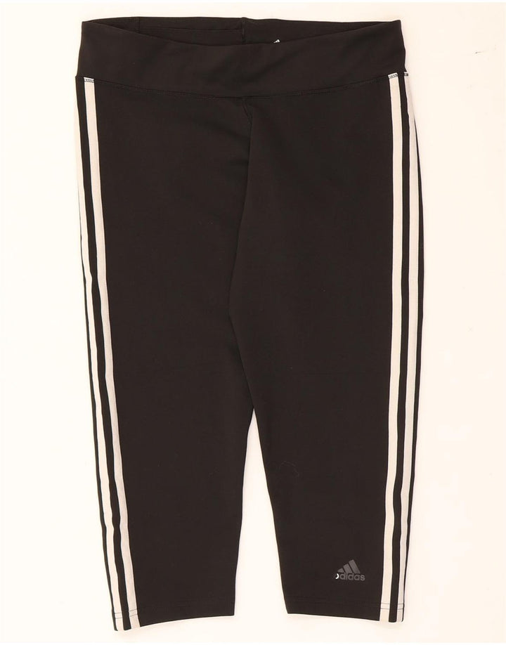 Женские леггинсы-капри ADIDAS Climalite UK 12/14, средний черный полиэстер