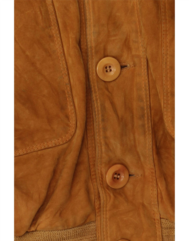 Мужской замшевый бомбер Vittorio Forti IT 50, большой, бежевый кожаный