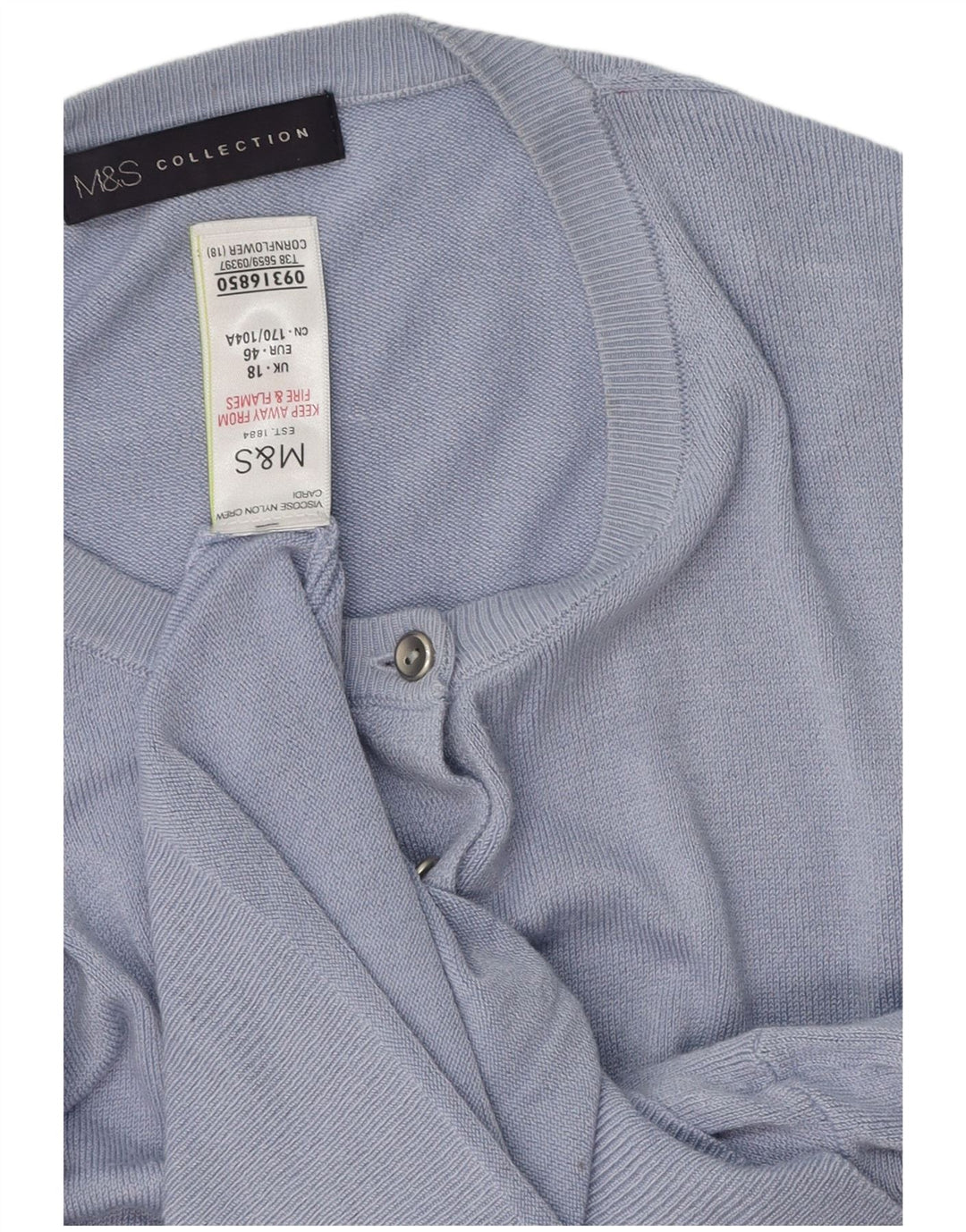 Женский свободный кардиган MARKS & SPENCER UK 18 XL, синий вискоза