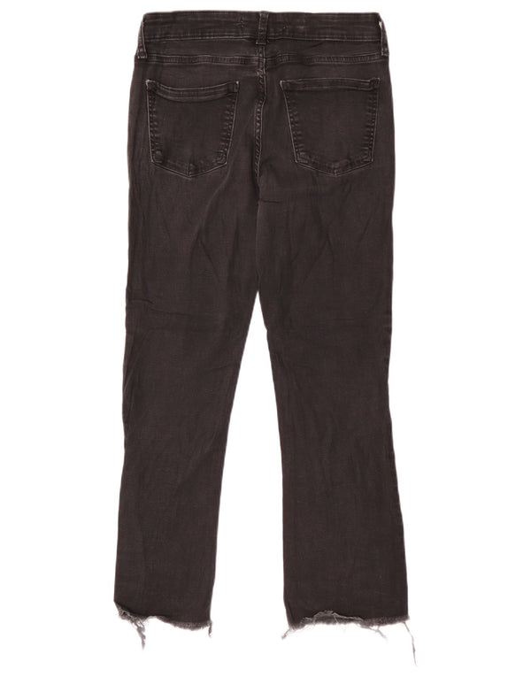 Женские прямые джинсы Zara EU 38, маленькие W28 L26, черный хлопок