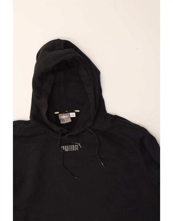 PUMA Mens Hoodie Jumper Large Black Cotton Vintage Puma and Second-Hand Puma from Messina Hembry 