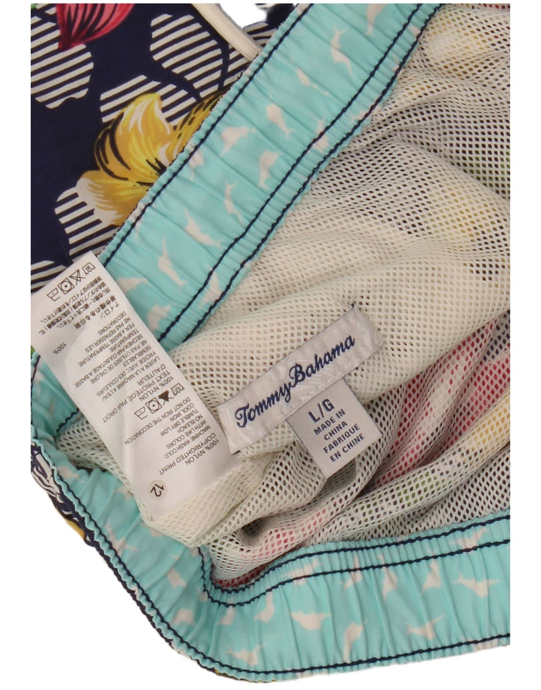 Мужские гавайские шорты для плавания Tommy Bahama, нейлон темно-синего цвета, большие размеры