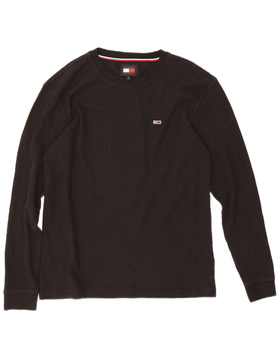 Tommy Hilfiger Мужской топ с длинным рукавом, средний черный хлопок