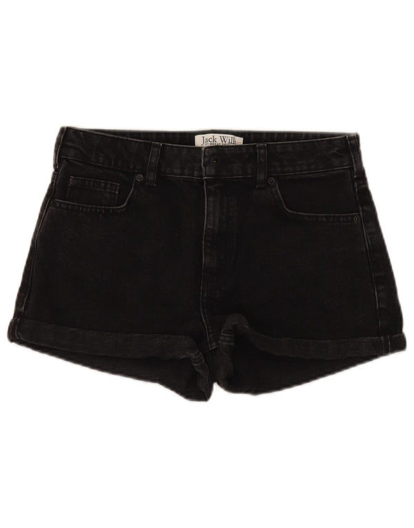 Женские джинсовые шорты Jack Wills UK 8, маленькие W28, черные, хлопковые