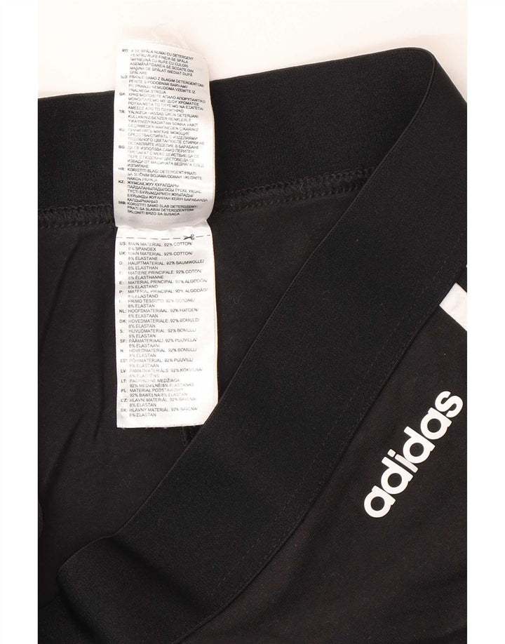 Женские леггинсы Adidas UK 12/14, средний черный хлопок, черный