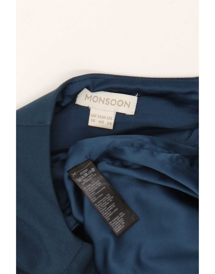 Женское платье-футляр Monsoon UK 18 XL синее из вискозы