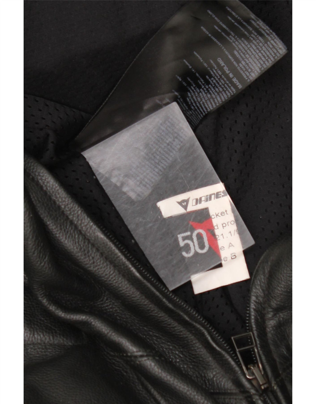 Мужская кожаная гоночная куртка DAINESE IT 50, большая черная кожа