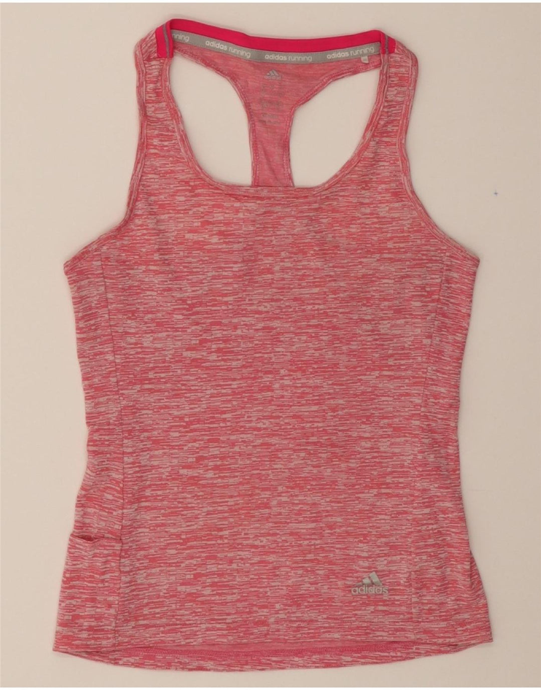 ADIDAS Womens Climalite Vest Top UK 8/10 Small Pink Flecked Polyester Vintage Adidas and Second-Hand Adidas from Messina Hembry 