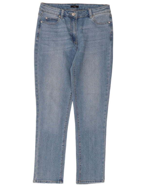 Женские зауженные джинсы M&Co UK 12, средние W32 L27, синие, хлопок