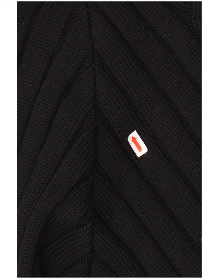 ВИНТАЖНЫЙ женский джемпер с круглым вырезом, Великобритания 20 2XL, черный