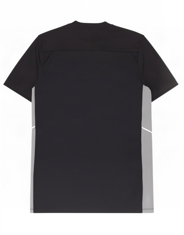 Мужская футболка Nike Dri Fit Slim, верх среднего размера, черный полиэстер с цветными блоками