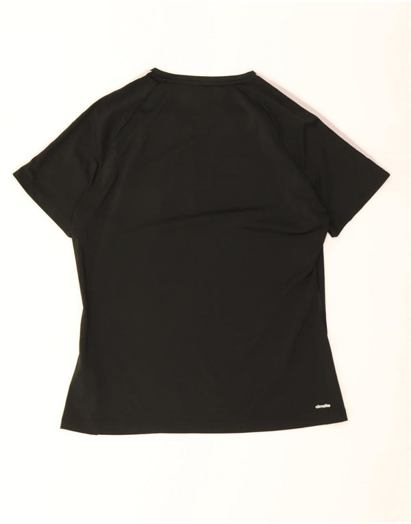 Женская футболка Adidas Climalite Top UK 16/18, большой черный полиэстер