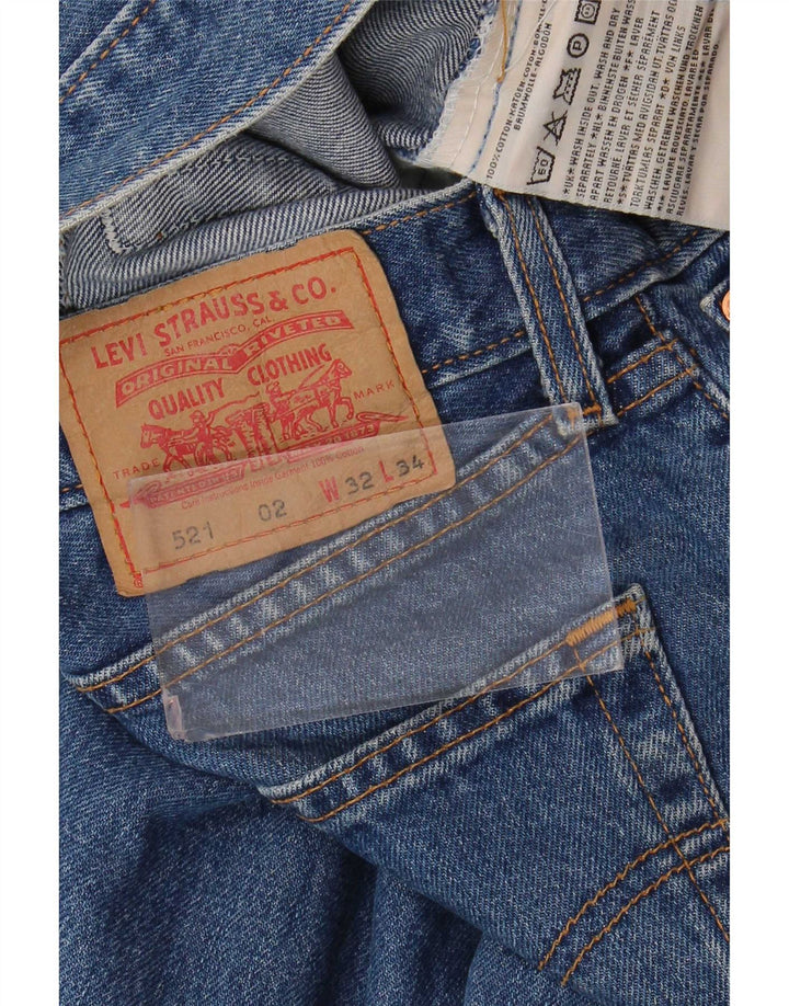 Мужские прямые джинсы Levi's 521 W32 L32 синие, хлопок