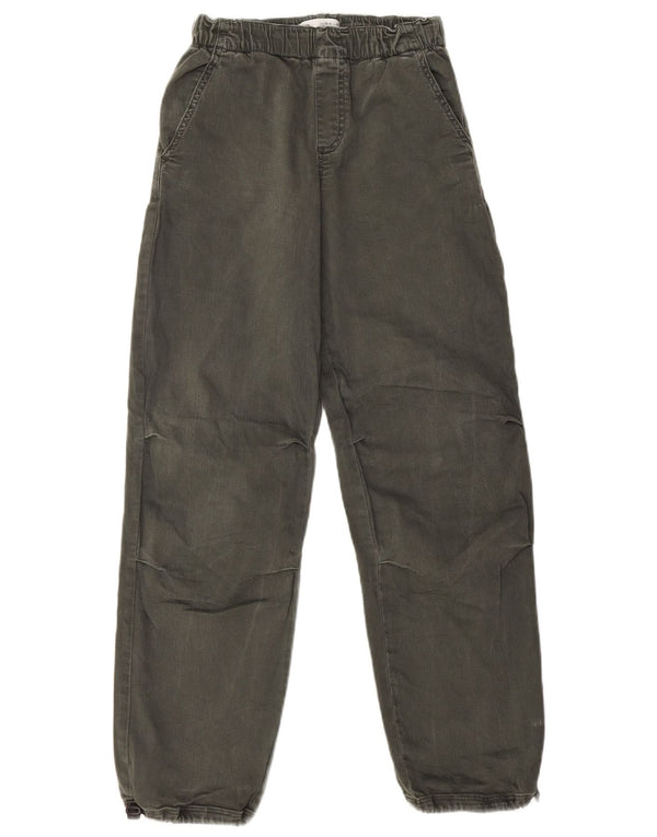 Zara Boys Joggers Straight Jeans 13-14 Years W26 L29 Khaki Cotton
