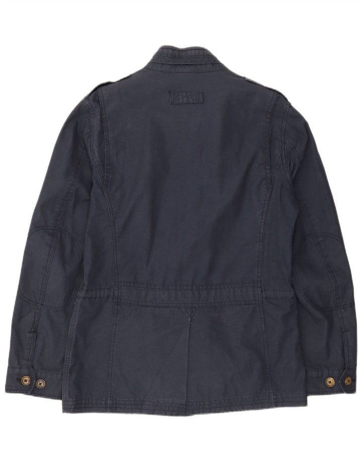 Куртка мужская в стиле милитари MASSIMO DUTTI UK 36, маленькая, темно-синяя