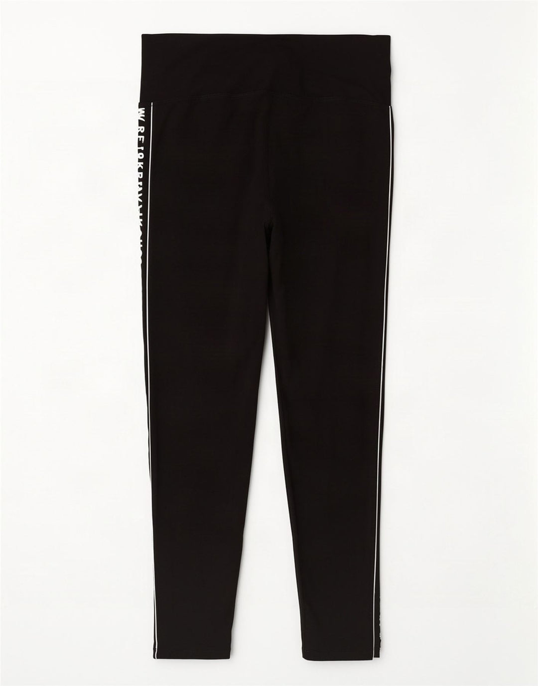 Женские леггинсы с рисунком Dkny UK 14, хлопковые, среднего размера, черные