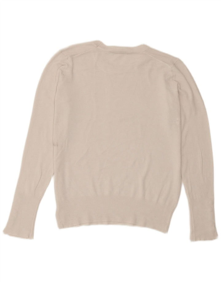 Женский джемпер с круглым вырезом Zara UK 14, большой белый