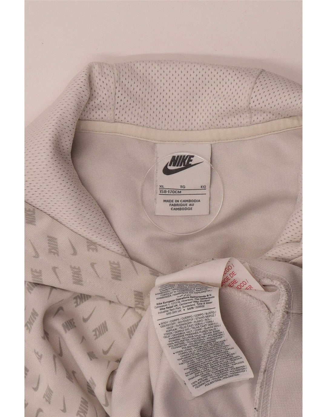 Джемпер с капюшоном Nike для мальчиков 13–14 лет, XL, белый полиэстер