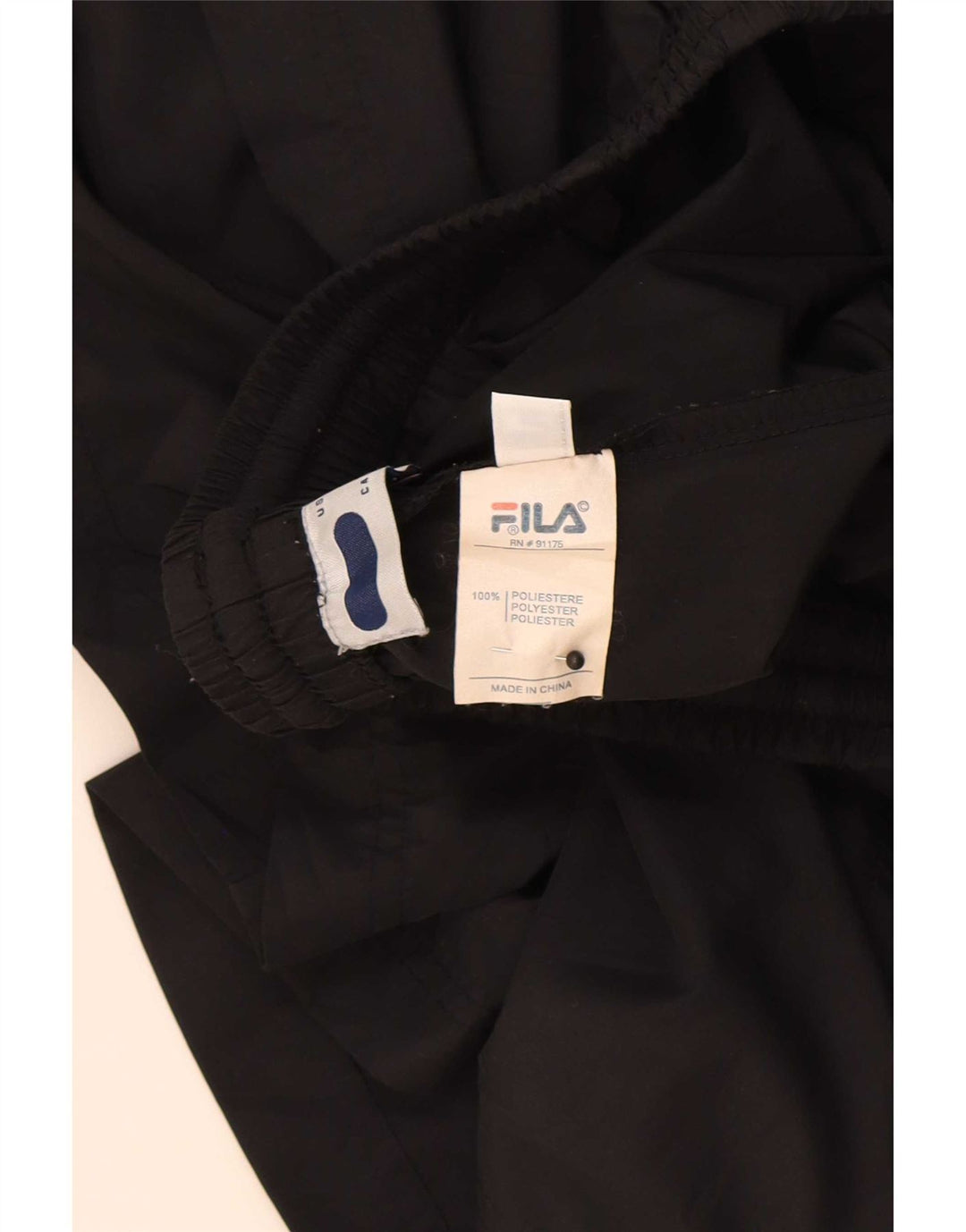 Мужские спортивные шорты Fila IT 56 XL, черные, полиэстер с цветными блоками