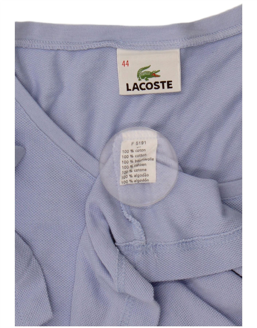 Женская футболка Lacoste, размер 44, большой синий хлопок