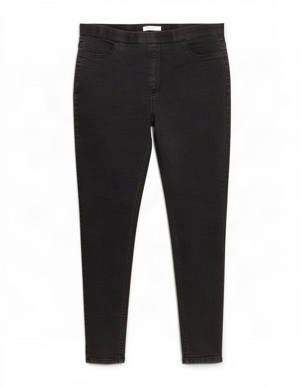 Женские джинсы джеггинсы Marks & Spencer UK 16, большие W34 L29, черные, хлопковые
