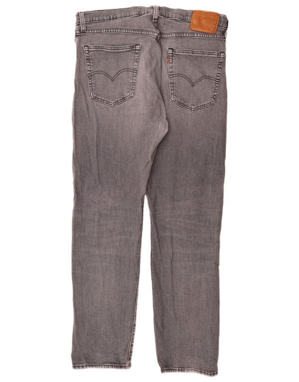 Мужские зауженные джинсы Levi's 502 W36 L34 Серые хлопковые
