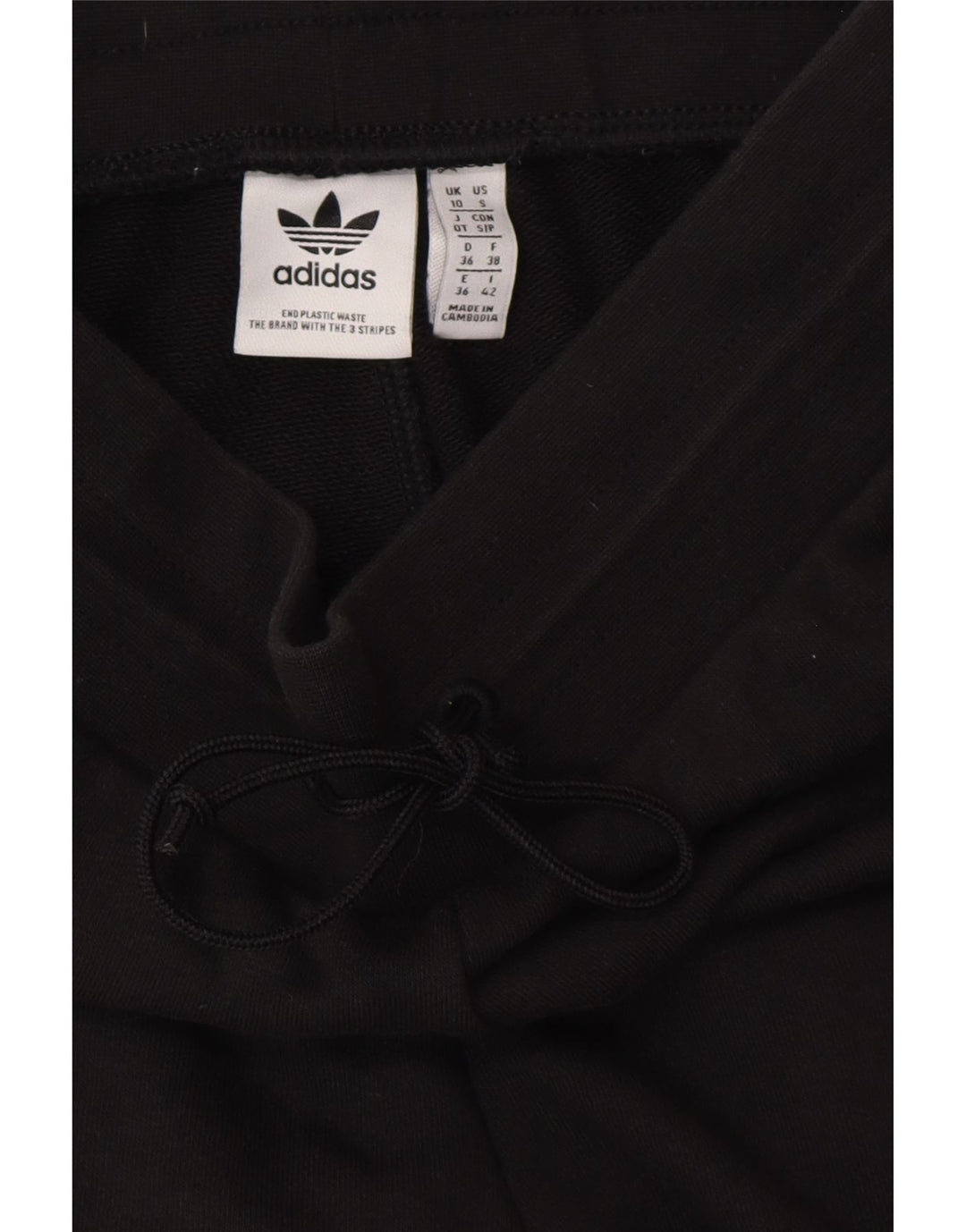 Женские спортивные брюки ADIDAS Joggers UK 10, маленькие черные хлопковые брюки
