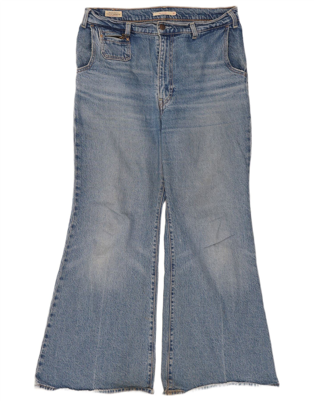 Женские расклешенные джинсы Levi's Ribcage Bell W31 L30, синий хлопок