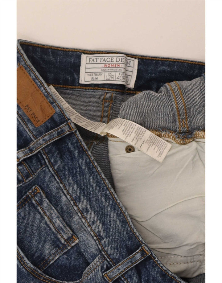 Женские узкие джинсы Fat Face UK 12, средние W32 L30, синие, хлопок