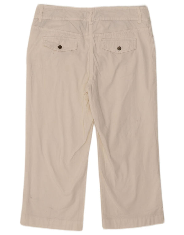 Tommy Hilfiger Womens Capri Trousers US 8 Medium W32 L21 White Cotton