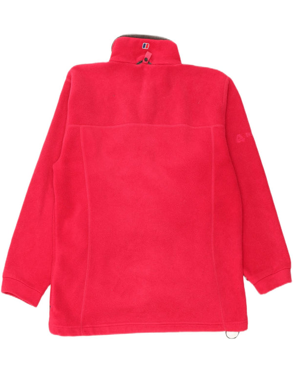 BERGHAUS Женская флисовая куртка оверсайз Polartec UK 14, большая розовая