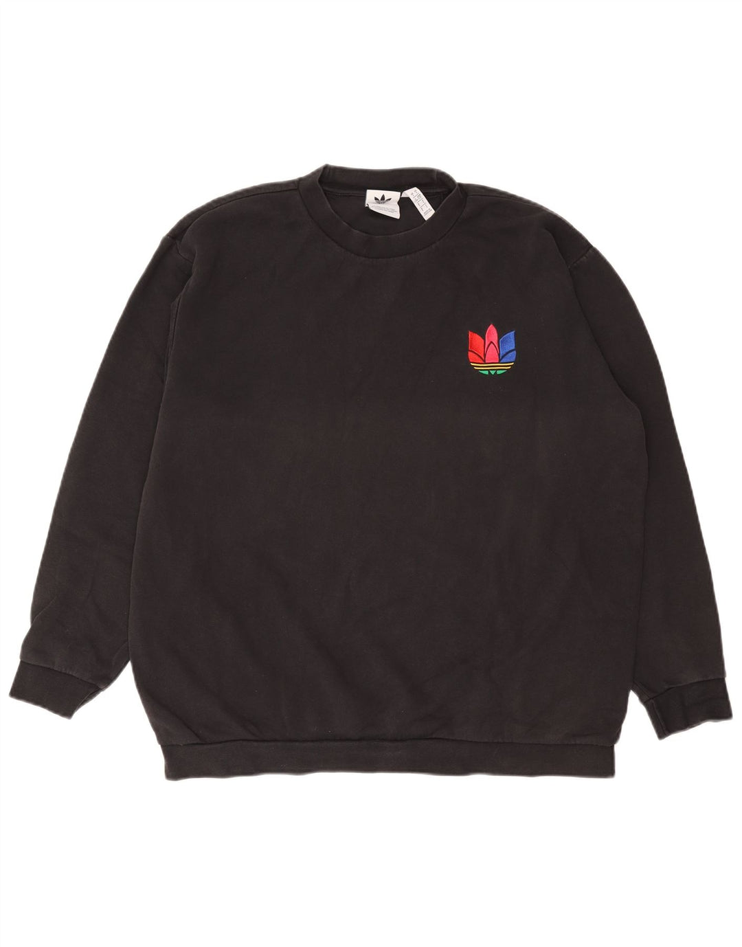 Мужской свитер ADIDAS, большой черный хлопковый джемпер