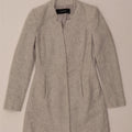 Zara Женское открытое пальто UK 6 XS Серый ацетат