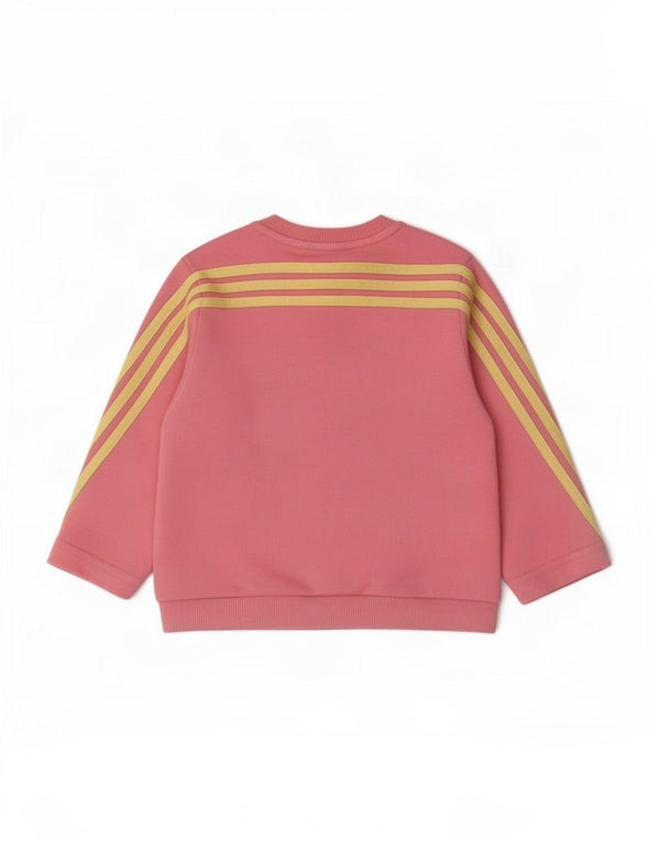 Adidas Baby Girls Disney Графический свитер Джемпер 9-12 месяцев Розовый хлопок