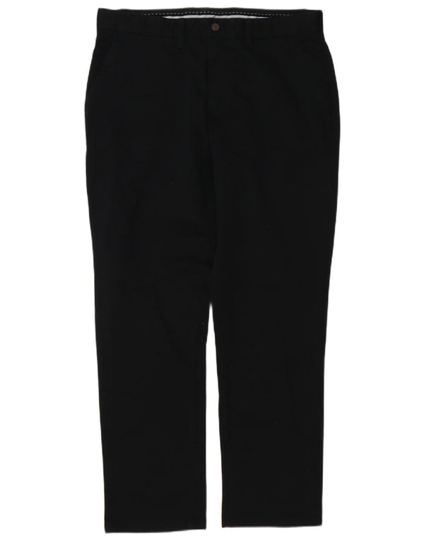 Мужские прямые брюки-чиносы Crew Clothing W34 L30, черные хлопковые