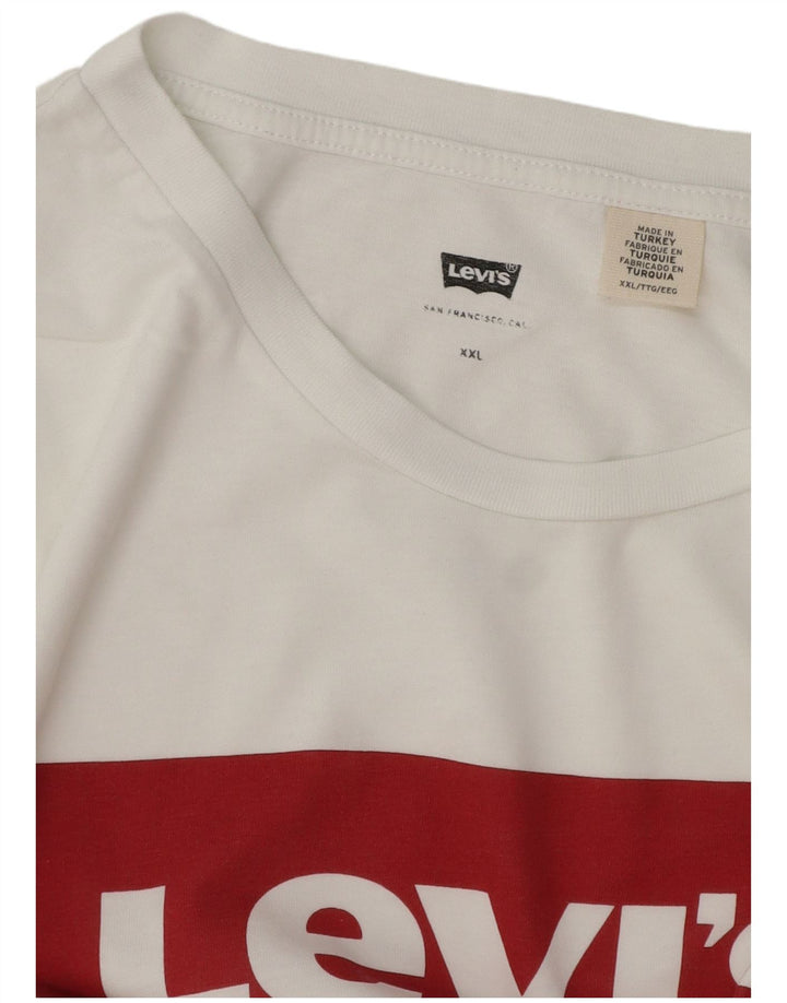Мужская футболка с рисунком Levi's Top 2XL Белая