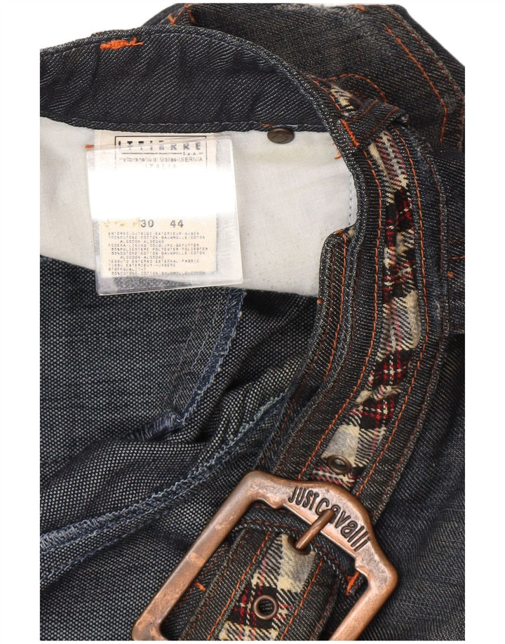 Женские прямые джинсы Just Cavalli IT 44 Medium W32 L27 Темно-синие дизайнерские