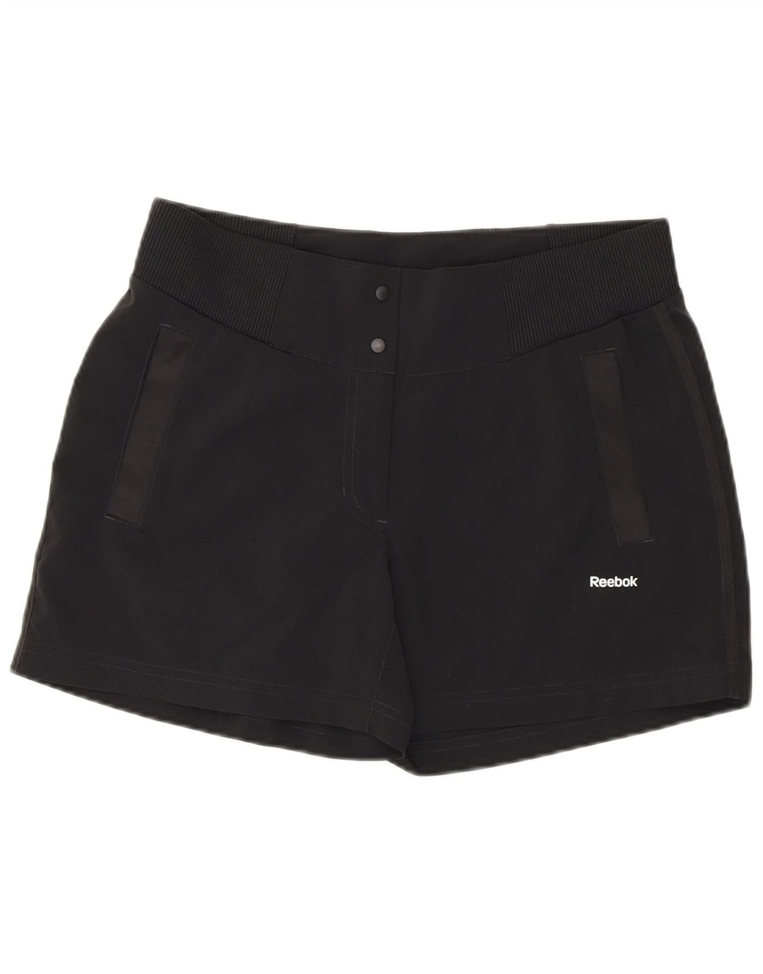 Женские шорты Reebok UK 12 Medium W30, черные, полиэстер