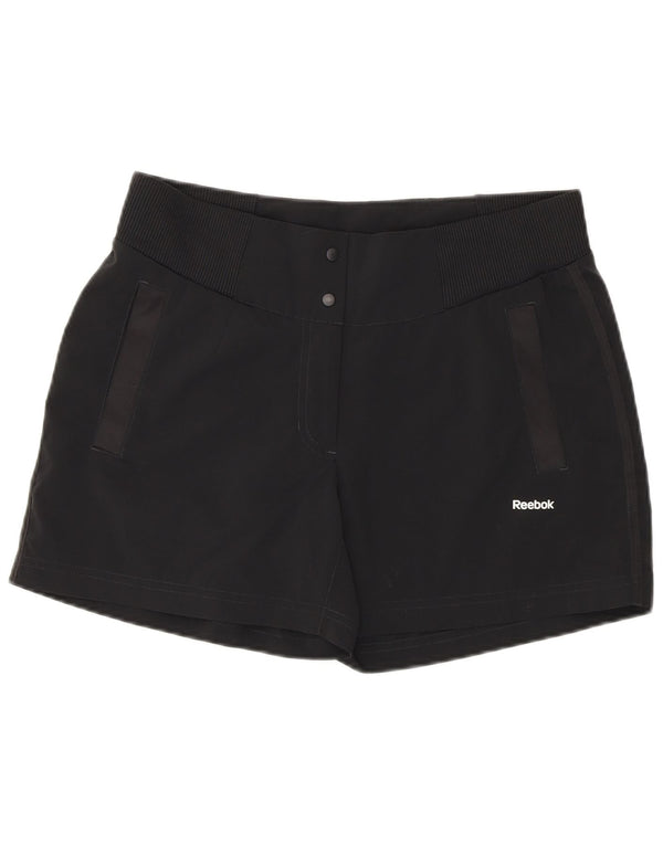 Женские шорты Reebok UK 12 Medium W30, черные, полиэстер