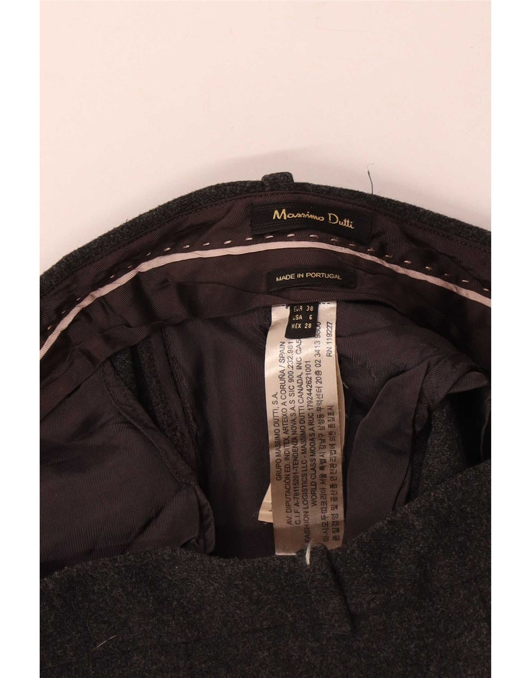 Massimo Dutti Женские узкие брюки чинос EU 38 Small W30 L29 Серый полиэстер