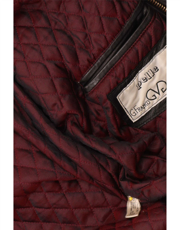 Винтажная мужская кожаная куртка IT 48 Medium Black