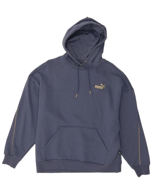 Женский джемпер с капюшоном Puma UK 16, большой синий, хлопок