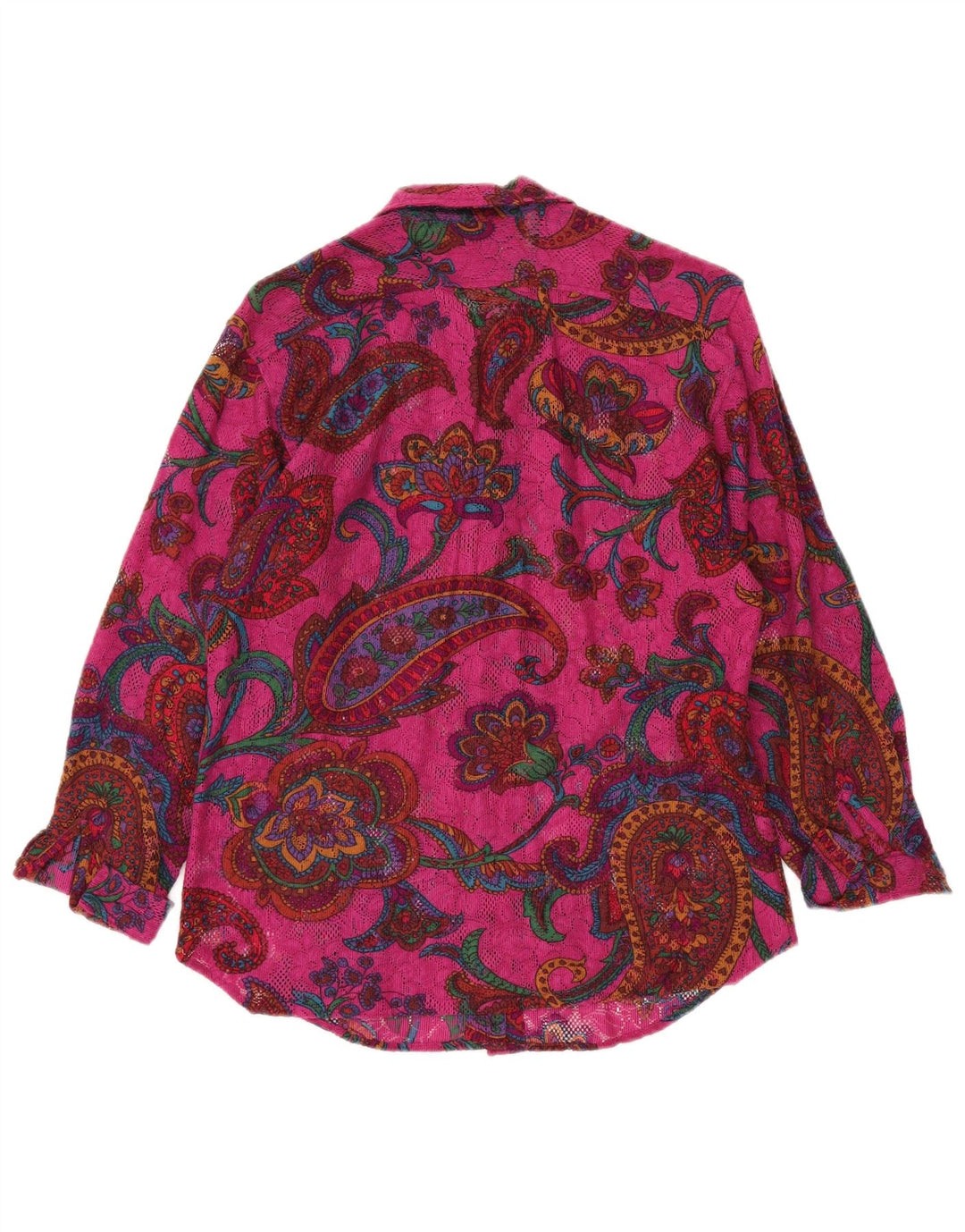 Женская рубашка непринужденной элегантности Sisley IT 42 Medium Pink Paisley Bohemian